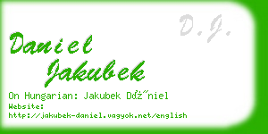 daniel jakubek business card